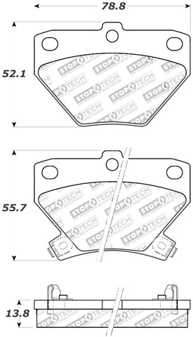 StopTech Street Touring 00-05 Celica GT-S Rear Brake Pads