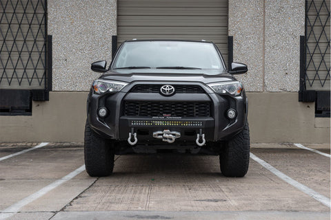 Road Armor 14-20 Toyota 4Runner Stealth Front Low Profile Winch Bumper w/Single Row Light - Tex Blk