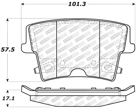 StopTech 05-18 Dodge Challenger/Charger Street Select Rear Brake Pads ...