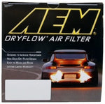 AEM 2.75 inch Angled Flange Dryflow Air Filter with 5 inch Element