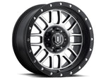 ICON Alpha 17x8.5 6x5.5 0mm Offset 4.75in BS 106.1mm Bore Satin Black/Machined Wheel