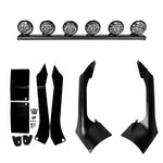 KC HiLiTES Jeep JL/JT 50in. Overhead Xross Bar Kit w/(6) Apollo Pro Halogen Lights 100w - Black