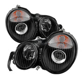 Xtune Mercedes Benz W210 E-Class 96-99 Projector Headlights Black PRO-CL-MW21095-BK