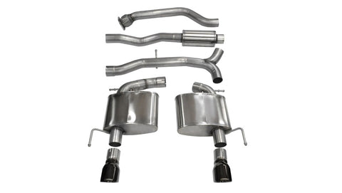 Corsa 13-14 Cadillac ATS Sedan 2.0L A/T Black Sport Dual Rear Cat-Back Exhaust