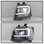 Spyder Chevy Suburban 1500/2500 07-14 Tahoe 07-14 LED Headlights Black PRO-YD-CSUB07V2PL-BK