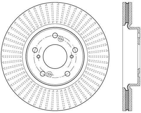 StopTech 09-10 Acura TSX/ 08-10 Honda Accord Coupe Right Front Slotted & Drilled Rotor