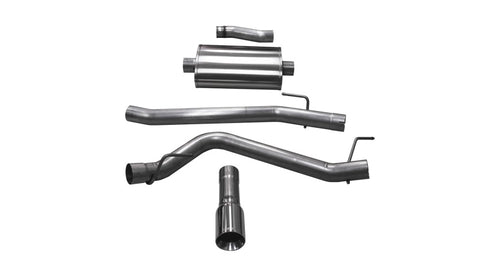 Corsa 2020 Jeep Gladiator JT 3.6L, Single Side Exit Cat-Back Exhaust w/ Single 4in Polished Tip