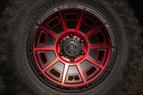 ICON Victory17x8.5 6x5.5 0mm Offset 4.75in BS Satin Black w/Red Tint Wheel