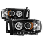 Spyder Dodge Ram 1500 02-05/Ram 2500 03-05 Projector Headlights LED Halo LED Blk PRO-YD-DR02-HL-BK