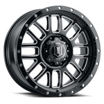 ICON Alpha 20x9 5x150 16mm Offset 5.625in BS Gloss Black Milled Spokes Wheel