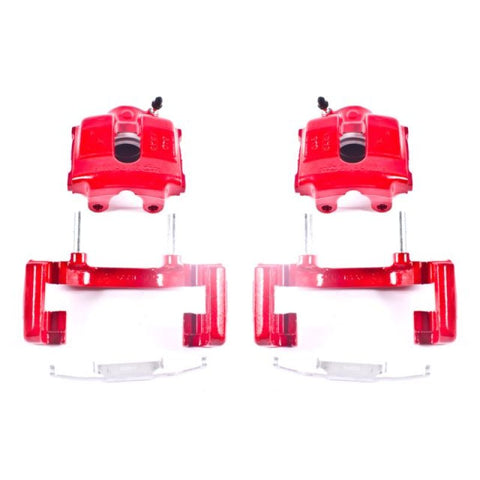 Power Stop 01-05 BMW 320i Front Red Calipers w/Brackets - Pair