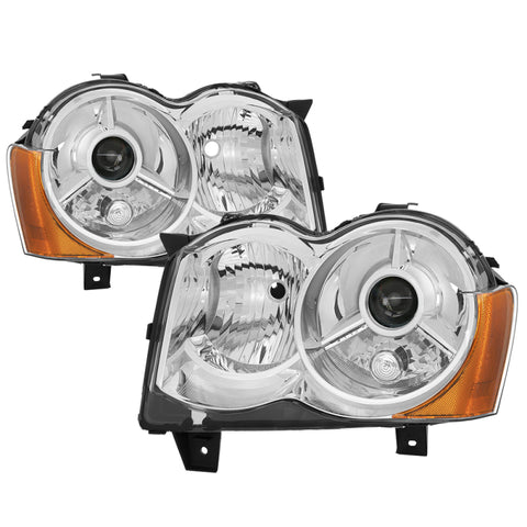 xTune Jeep Grand Cherokee 08-10 OEM Style Projector Headlights - Chrome PRO-JH-JGC08-AM-C