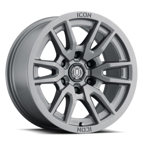 ICON Vector 6 17x8.5 6x5.5 25mm Offset 5.75in BS 93.1mm Bore Titanium Wheel