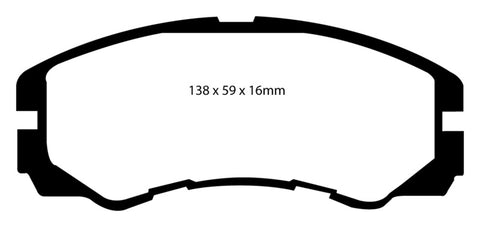 EBC 96-98 Acura SLX 3.2 Greenstuff Front Brake Pads