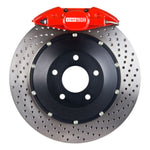 StopTech 02-04 Infiniti G35/03-08 350z Rear BBK w/Red Calipers Drilled 328X28 Rotors Pads SS Lines