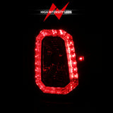 ANZO 2003-2006 Chevy Silverado 1500 LED Taillights Plank Style Chrome With Red/Clear Lens
