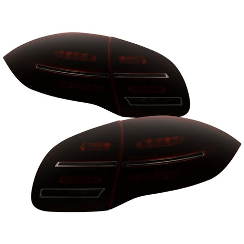 Spyder Porsche Cayenne 958 11-14 LED Tail Lights - Sequential Signal - Red Smoke