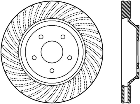 StopTech Chevy Corvette w/ Heavy Duty Suspenstion Front Left Cryo Slotted Sport Brake Rotor
