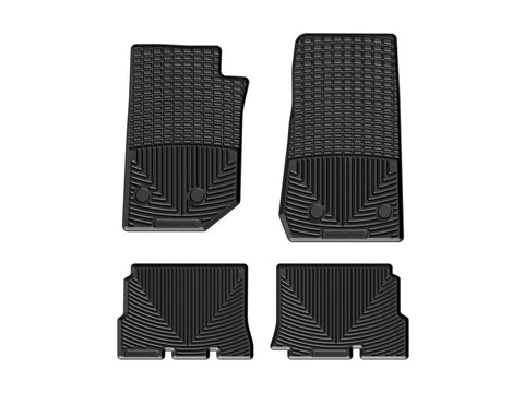 WeatherTech 2014+ Jeep Wrangler Unlimited Front Rear Rubber Floor Mats - Black
