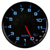 Autometer Spek-Pro Gauge Tachometer 5in 11K Rpm W/Shift Light & Peak Mem Black/Black