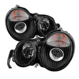 Xtune Mercedes Benz W210 E-Class 96-99 Projector Headlights Black PRO-CL-MW21095-BK