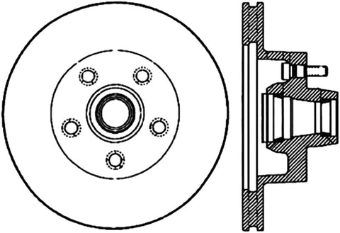 StopTech 70-72 Dodge Challenger/Charger/Coronet SportStop Cryo Slotted & Drilled Front Right Rotor