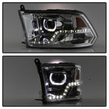 xTune Dodge Ram 2009-2014 Halo LED Projector Headlights - Chrome PRO-JH-DR09-CFB-C