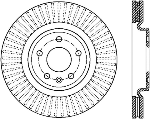 StopTech 11-14 Ford Taurus Front Right Cryo Slotted Sport Brake Rotor