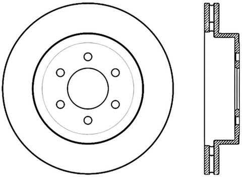 StopTech 03-04 Dodge Dakota Slotted Front Right Sport Cryo Brake Rotor