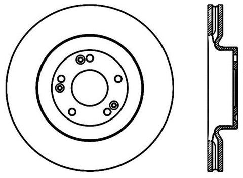 StopTech Power Slot 09-11 Hyundai Genesis 3.8L Sedan Front Right Slotted Rotor