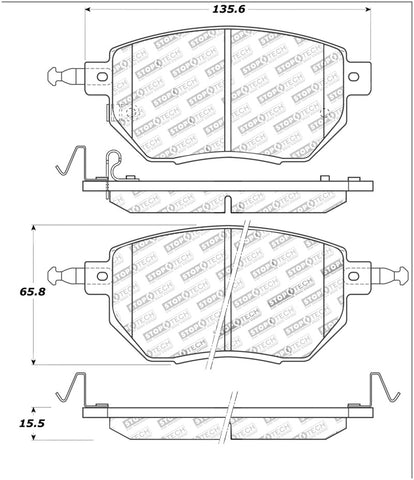 StopTech Street Touring 03-11/05 Infinity / 05-06 Nissan Front Brake Pads
