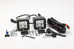 KC HiLiTES C-Series 3in. C3 LED Light 12w Flood Beam (Pair Pack System) - Black