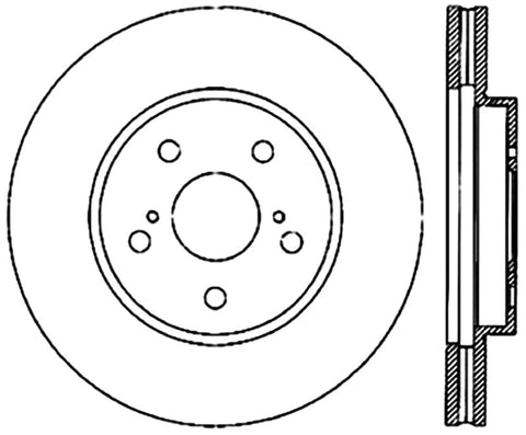 StopTech 02 Lexus ES 250/300/330/350 / 05-07 Toyota Avalon Slotted & Drilled Cryo Right Front Rotor