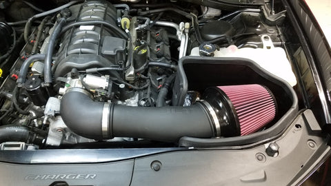 JLT 11-19 Dodge Charger 5.7L (w/o Shaker Hood) Series 2 Black Tex Cold Air Intake Kit w/Red Filter