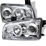 Spyder Dodge Charger 06-10 Projector Headlights Halogen Model- LED Halo LED Chrm PRO-YD-DCH05-LED-C