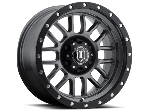 ICON Alpha 20x9 8x170 0mm Offset 5in BS 125.2mm Bore Gun Metal Wheel