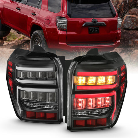 ANZO 2014-2020 Toyota 4Runner T.L Black Housing Clear Lens Red Light Bar W/Sequential