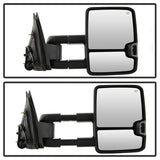 xTune Chevy Silverado 14-16 Heated Amber LED Signal Telescoping Mirrors MIR-CSIL14S-G2-PWH-AM-SET