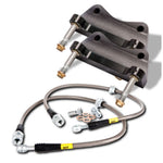StopTech 06-10 BMW M5 E60 Front BBK w/Trophy ST-60 Calipers Slotted 380x35 Rotor Pads and SS Lines