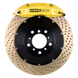 StopTech 2015 VW GTI Front BBK w/ Yellow ST-40 Caliper Zinc Drilled 328X28 2pc Rotor