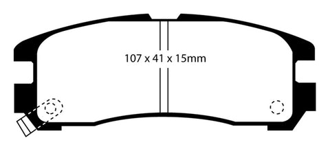 EBC 92-96 Mitsubishi Expo Greenstuff Rear Brake Pads