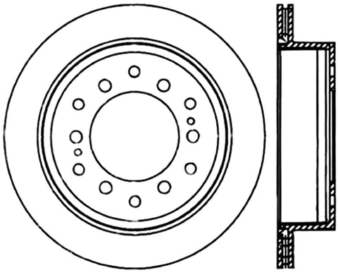StopTech 03-09 Toyota 4 Runner / 03-09 Lexus GX470 Drilled & Slotted Left Rear Cryo Rotor