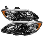 Spyder Mazda 3 04-08 4Dr Sedan Projector Headlights Halogen - DRL Blk PRO-YD-M304-DRL-BK