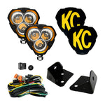 KC HiLiTES FLEX ERA 3 Vehicle Light System Kit Jeep JK Combo and A-Pillar Bracket