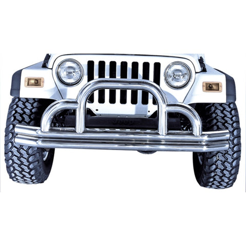 Rugged Ridge Defender Front Bumper SS 55-06 Jeep CJ / Jeep Wrangler