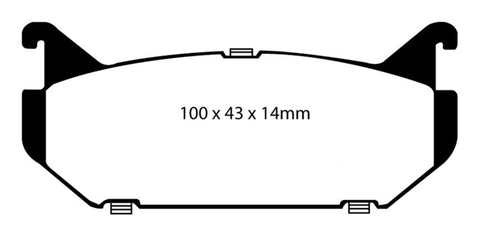 EBC 93-97 Ford Probe 2.0 16v Redstuff Rear Brake Pads