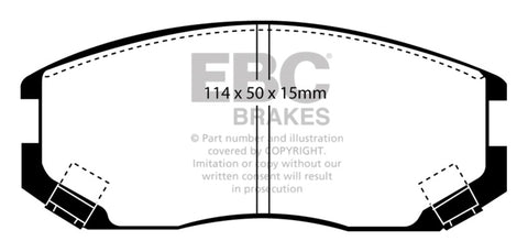 EBC 91-94 Dodge Colt 1.5 Yellowstuff Front Brake Pads