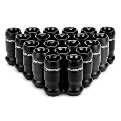 Raceseng TNR-1 Titanium Lug Nut Set - M14x1.5mm / Conical 60 Deg. Floating Seat - Brushed Black