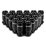 Raceseng TNR-1 Titanium Lug Nut Set - M14x1.5mm / R14 Floating Seat - Brushed Black