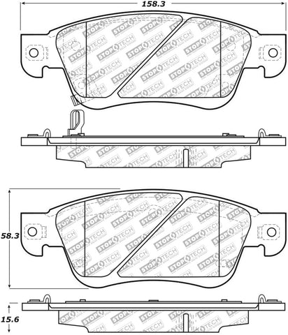 StopTech Street Select 07-16 Infiniti G35/G37/Q60 Front Brake Pads w/ Hardware